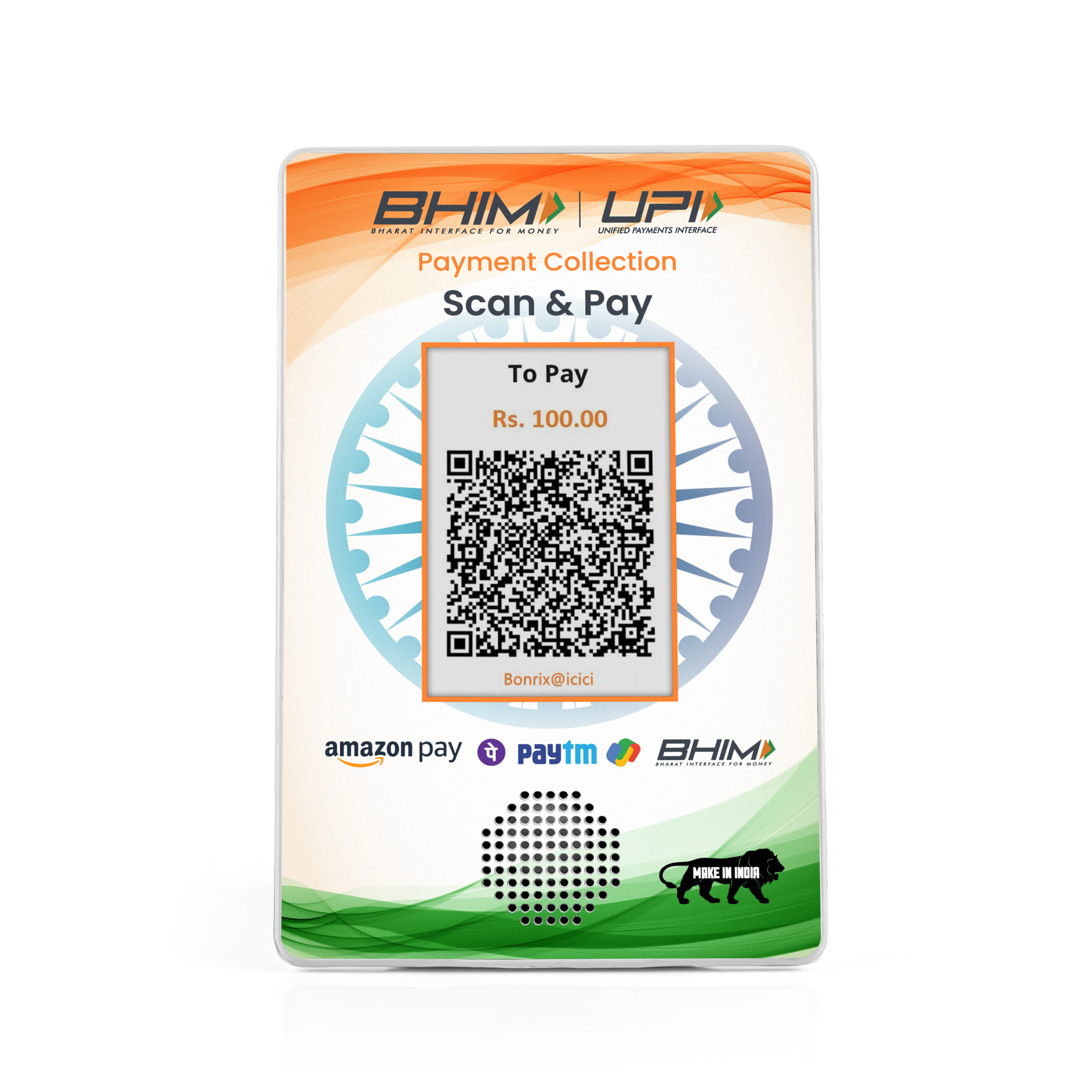 Plug-and-play QR soundbox device for UPI