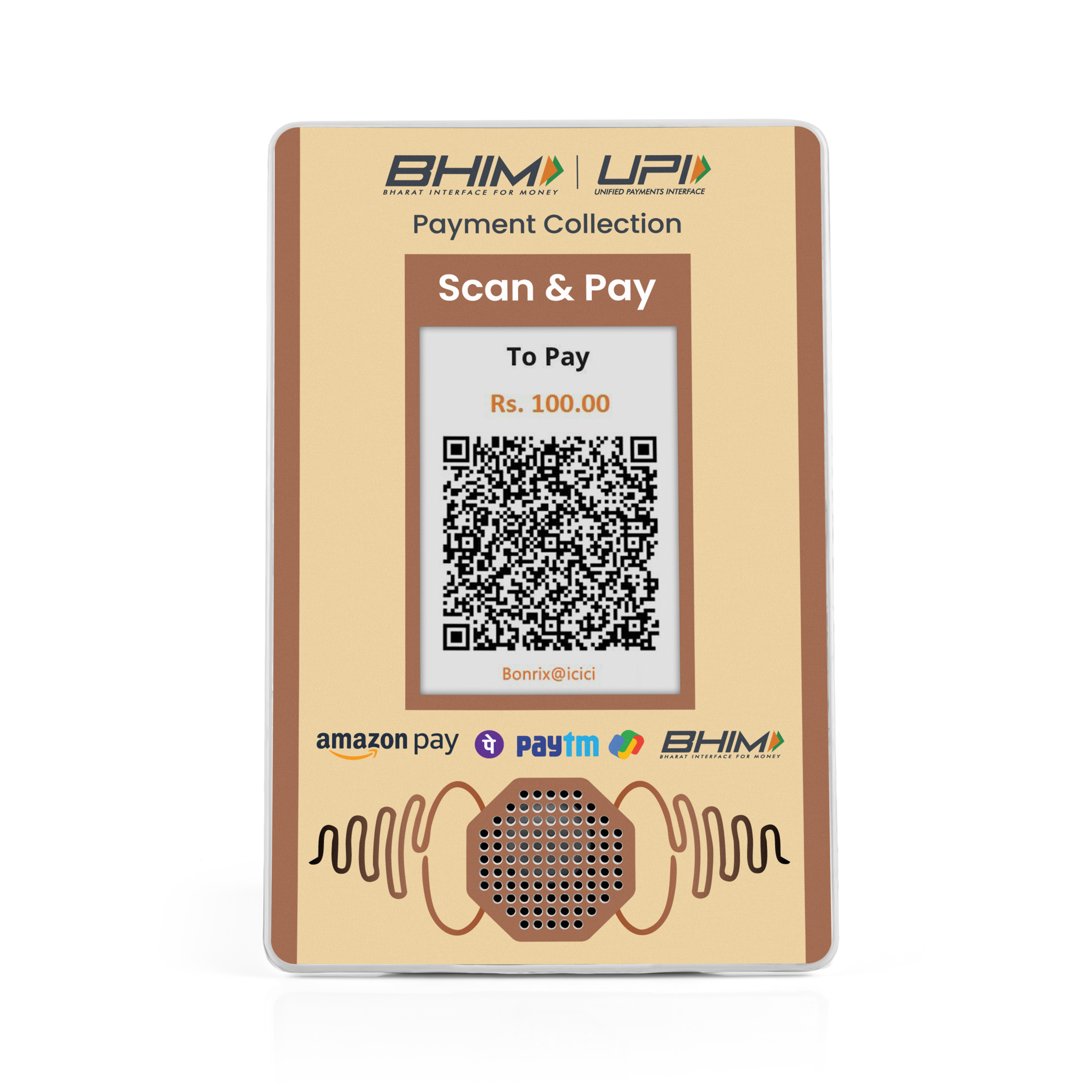 Soundbox syncing QR codes over cloud network