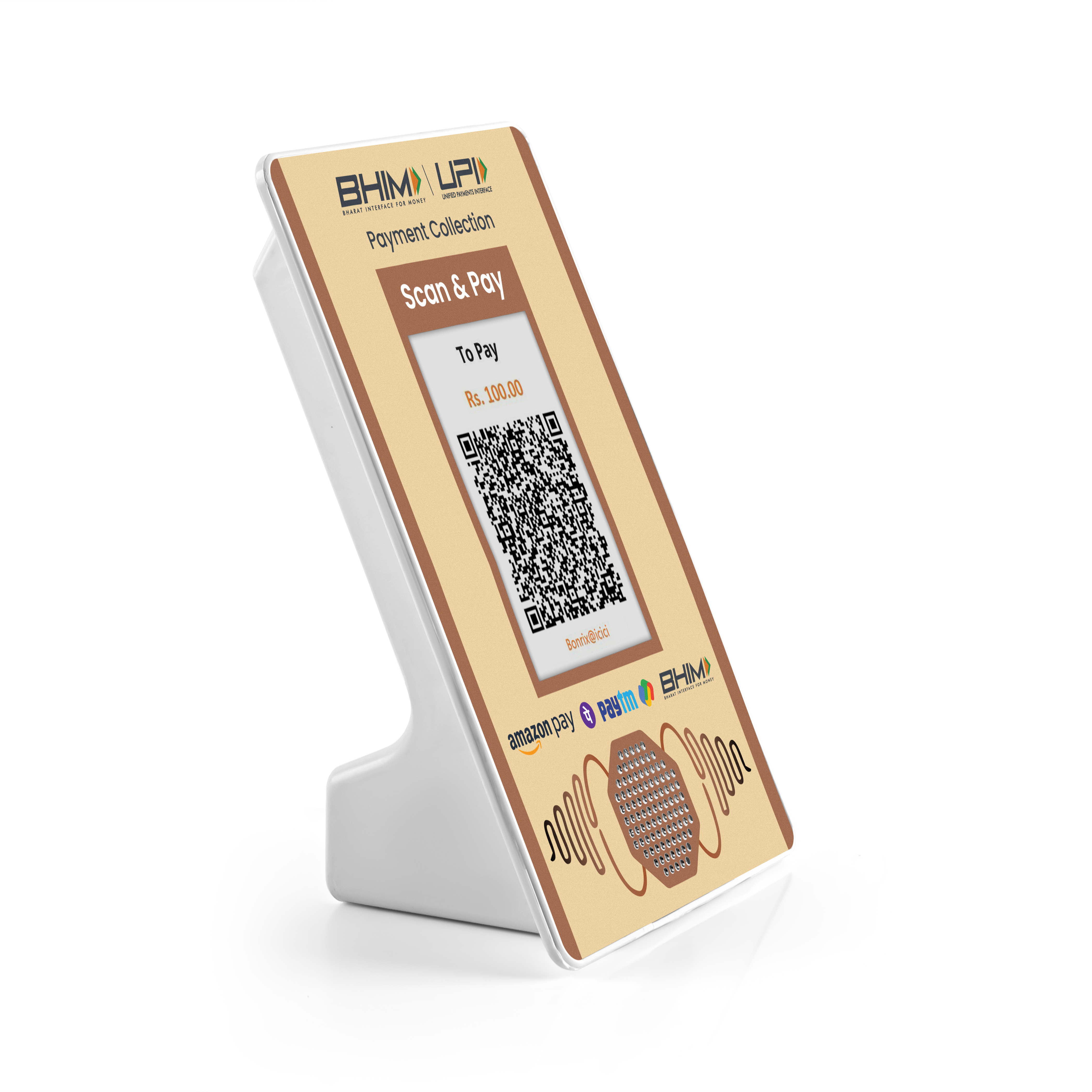 Restaurant setup with WiFi QR code display
