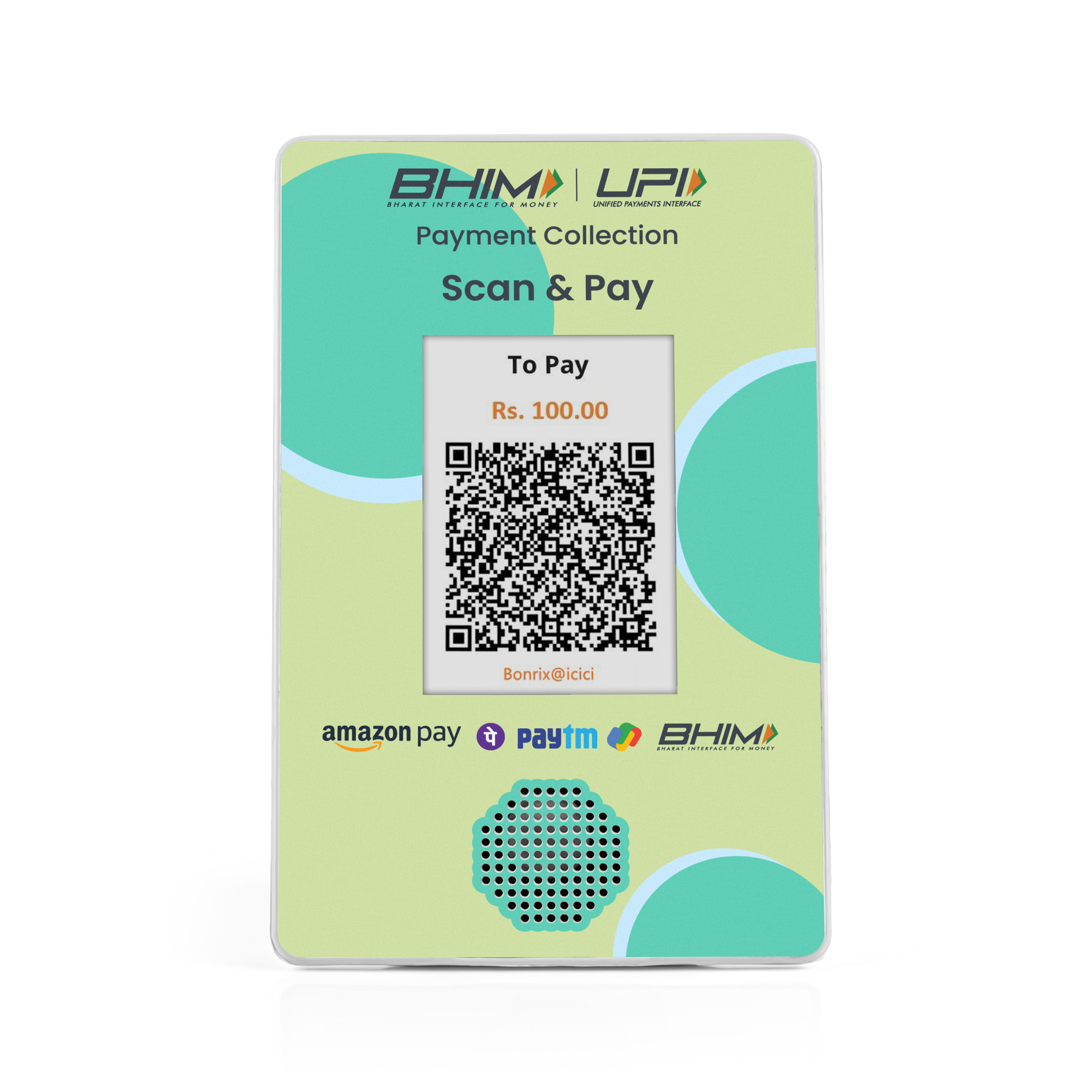 QR code device integrated with multi-branch POS