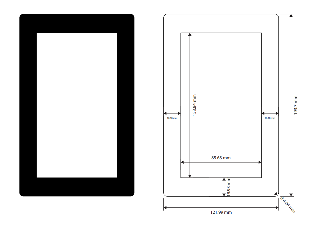 7-Inch Portrait Display – Full View