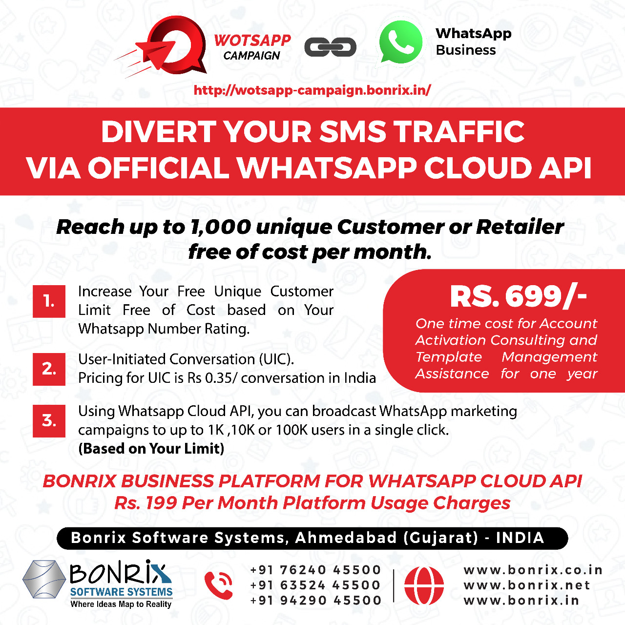 Divert Your SMS Traffic via Official WhatsApp Cloud API for marketing and user engagement