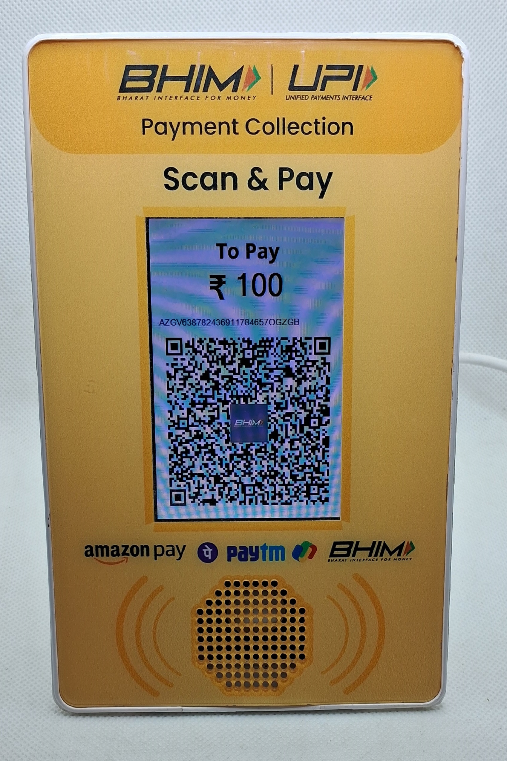 Dual-screen QR soundbox for ads and transactions