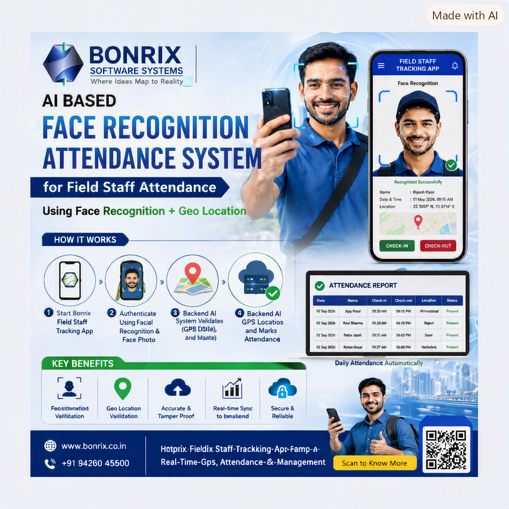 AI Face Recognition Attendance for Field Staff with GPS Tracking