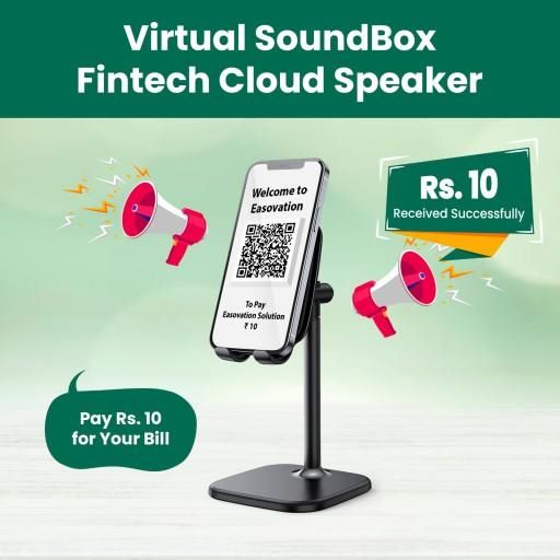 Wireless Cloud Payment Speaker offering real-time payment notifications and audio confirmation, enhancing payment experience with dynamic sound and display