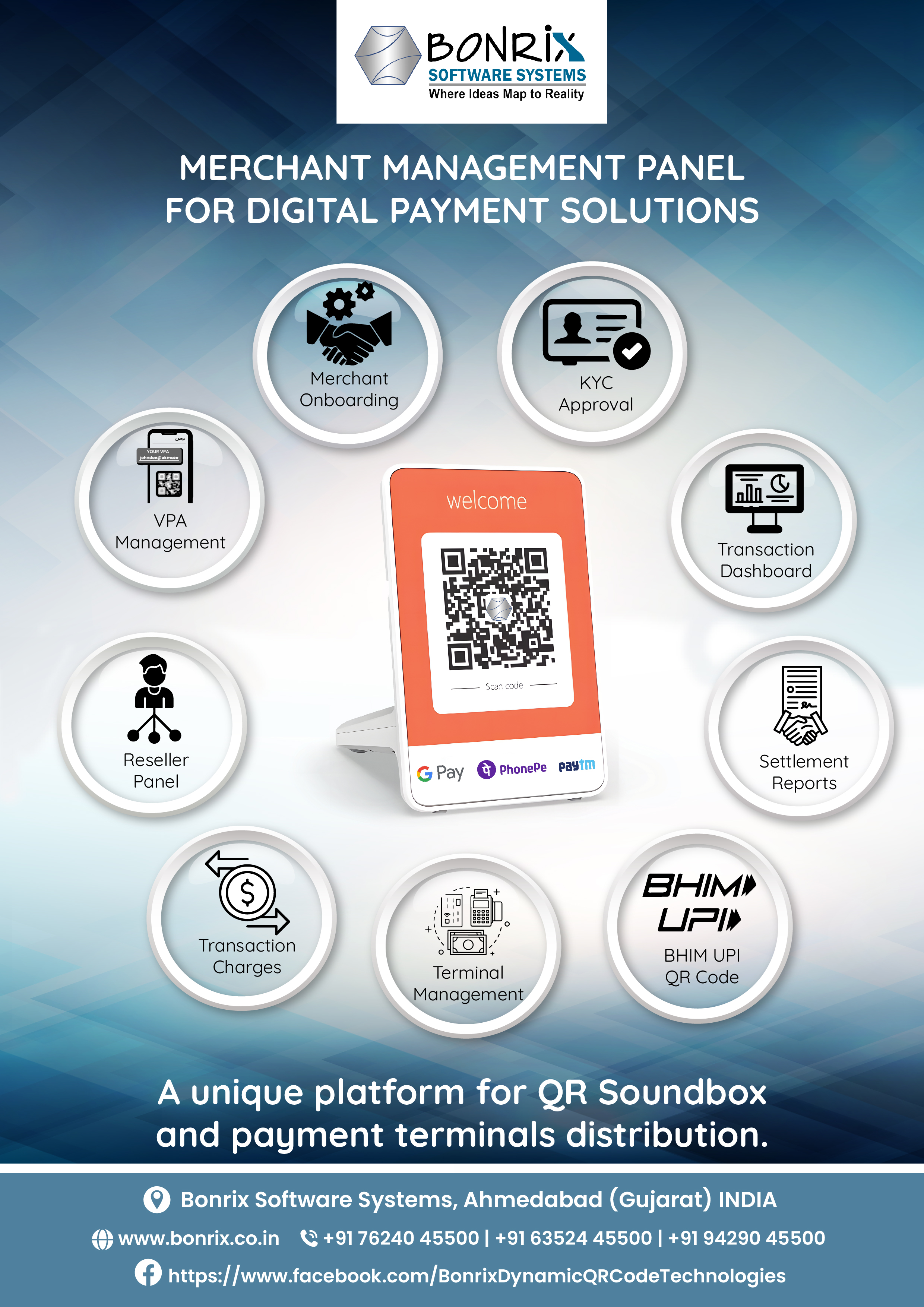 Merchant Onboarding For Payment Gateway. Supports all payment options including Credit/Debit Cards, UPI, Netbanking, EMI, Wallets, and PayLater. Multiple currency acceptance and settlement. Features recurring products and digital wallets integration.