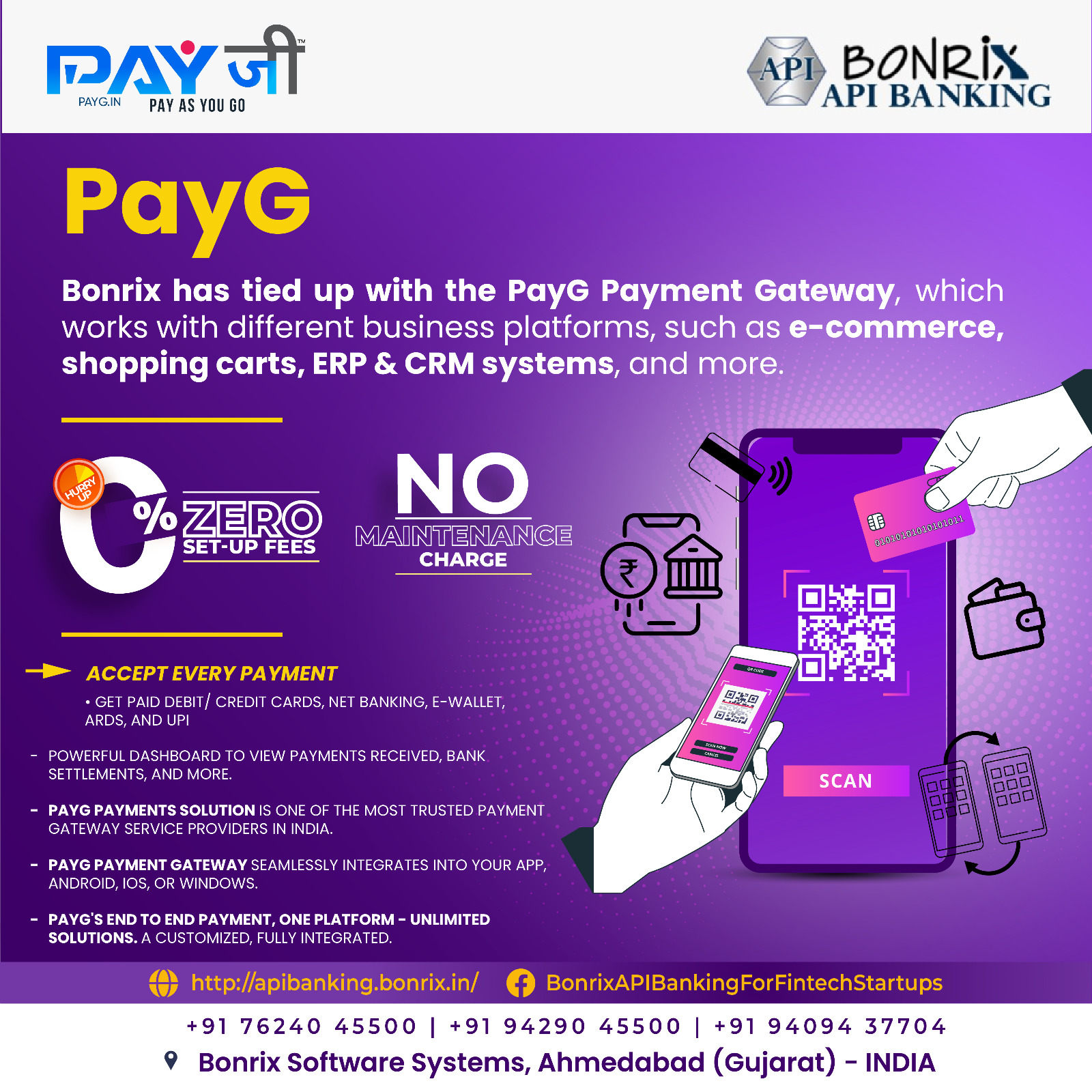 Bonrix partners with PayG Payment Gateway for advanced payment management and processing solutions across business platforms