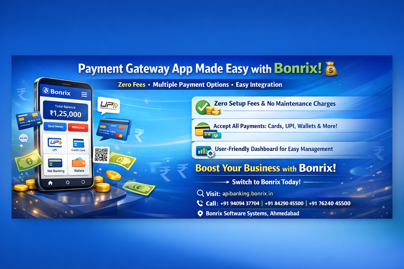 Bonrix API Banking Payment Gateway Android App Dashboard