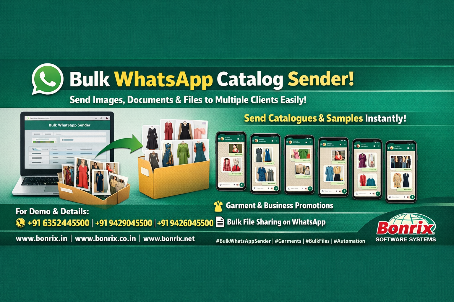 Bonrix WhatsApp Bulk Catalog Sender – Send One Folder to Many Clients Automatically