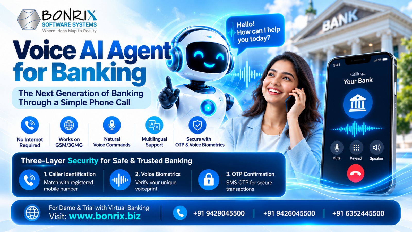 Bonrix Voice AI Agent For Banking